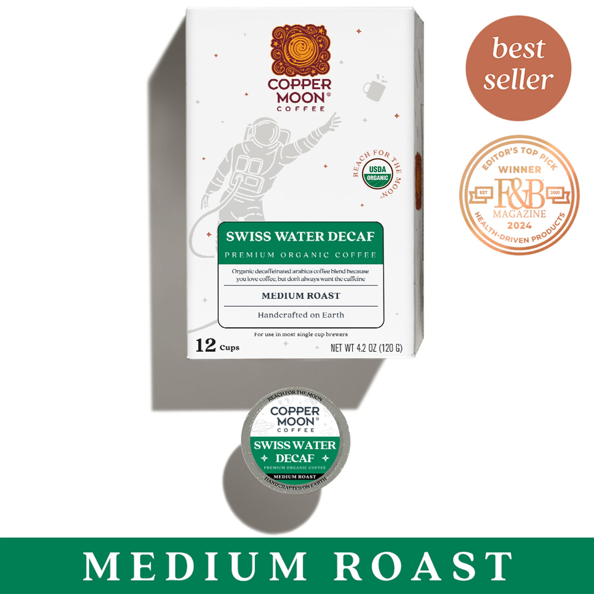 Organic Swiss Water® Decaf Single Cup – Copper Moon Coffee