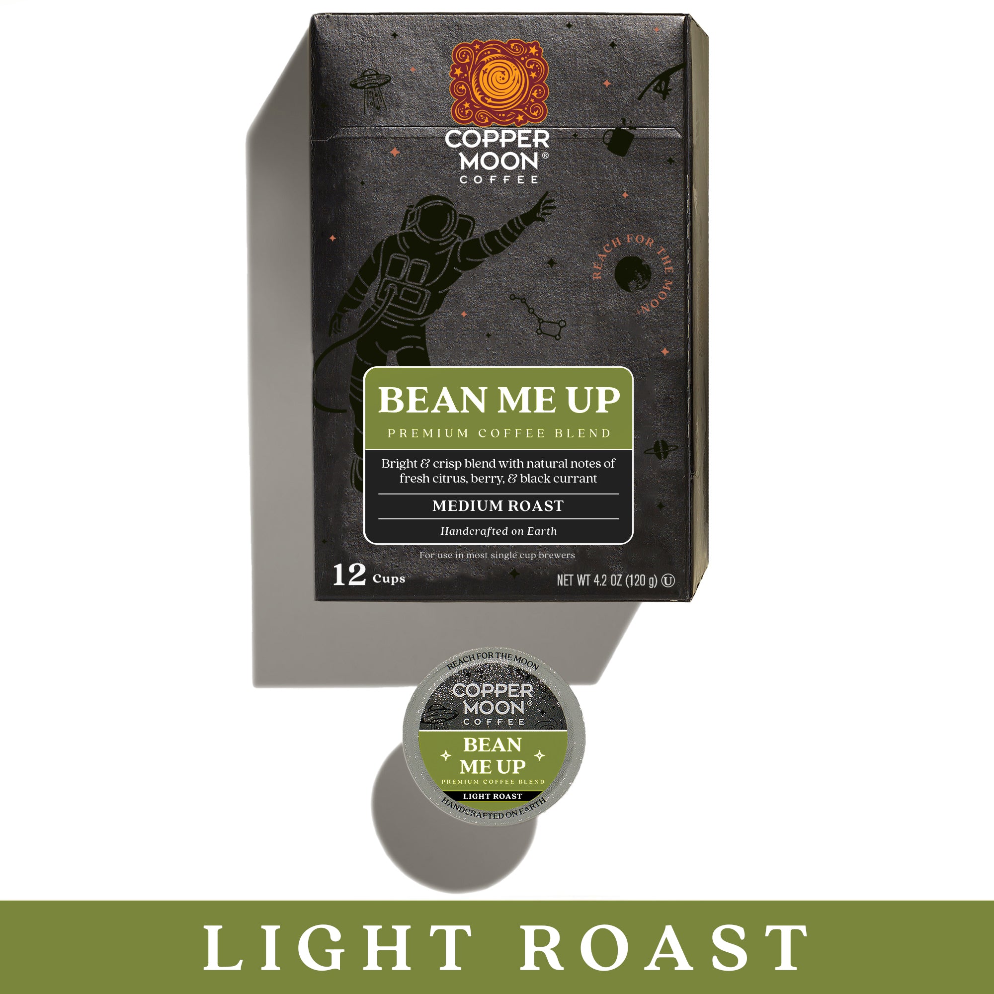 Light Roast - Whole Beans, Ground, Single Serve Cups – Copper Moon