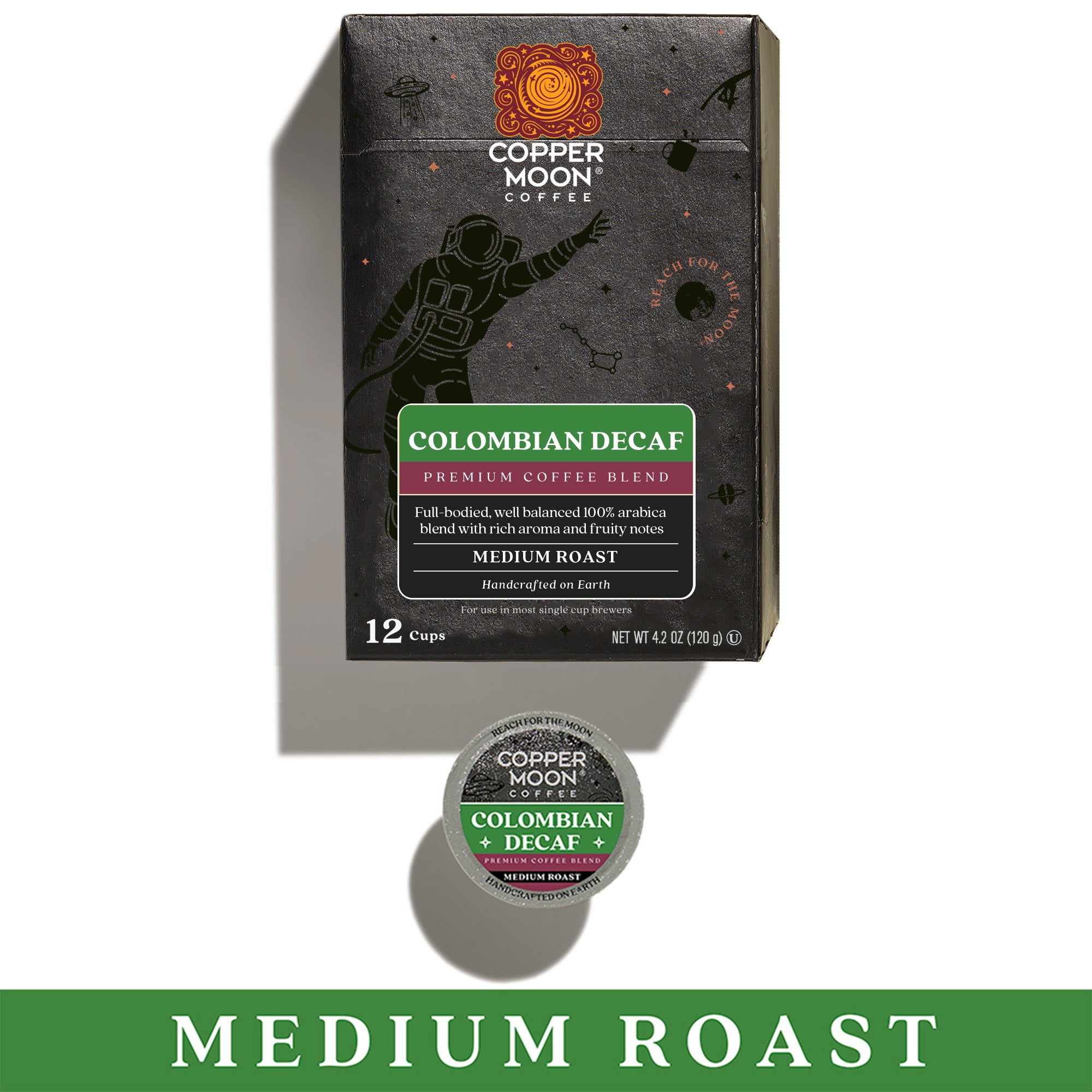 Colombian Blend Decaf Single Cup – Copper Moon Coffee