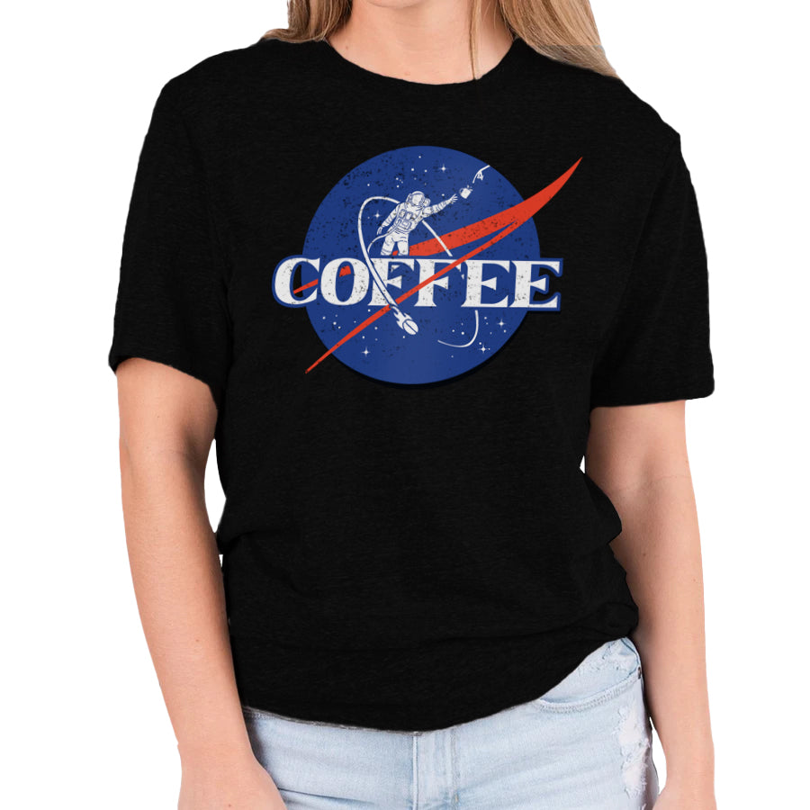 Black NASA Coffee T-Shirt